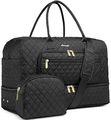 Large Travel Duffle Bags for Women - Weekender Bag with Shoe Compartment