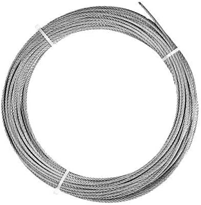 Laureola 1/16" Type-7x7 Grade-304 Stainless Steel Aircraft Wire Rope - 100 ft
