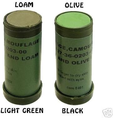 Nato Camo Face Paint Stick - Light Green & Loam