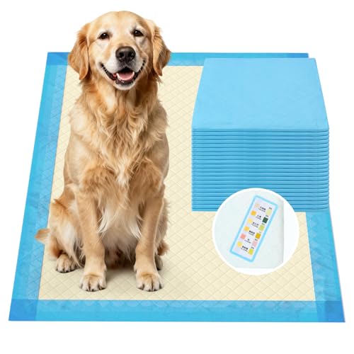 Image of Gardner Pet Ultra Absorbent Thicker Dog Pee Pads Extra Large XL 28 inchx34 inch Leak-Proof Odor-Control Blue Puppy Training Pads Full Edge-Wrapping Pad for Dogs Dogs, Puppies, Doggie, Cats, Rabbits (30&1)