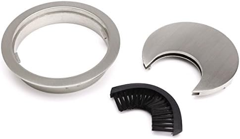 Vigorous 60mm Desk Table Grommet Stainless Steel Cable Tidies Port Hole Covers (Brushed Steel)