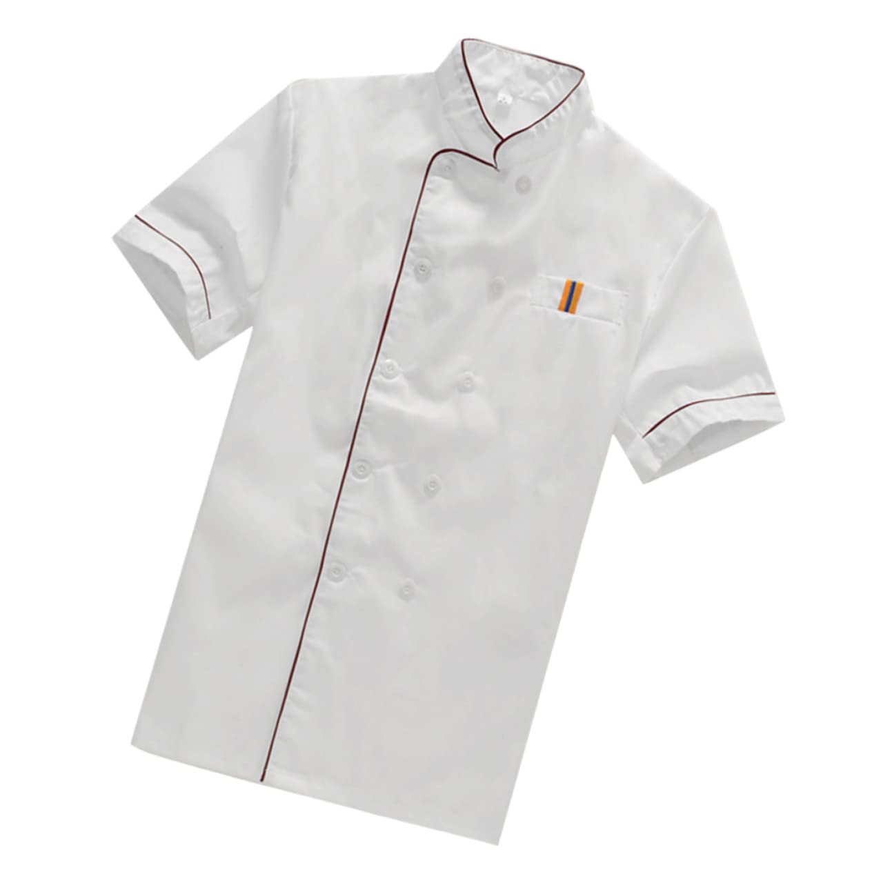 Ipetboom Unisex Short Sleeve Chef Jacket White Catering Shirt for Restaurant Bakery Casual Loose Clothing Easy to Wash Oil for Kitchen Professionals