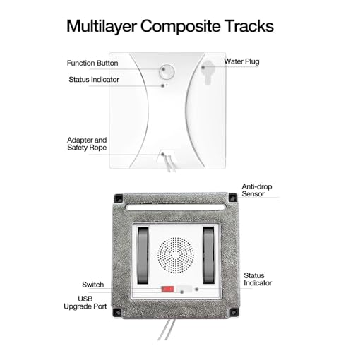 MZZYG Window Cleaner Robot W10 Window Cleaning Robot High Suction Glass Washer Robotic Automatic Spray Water Remote Control For Smart Home - Image 2