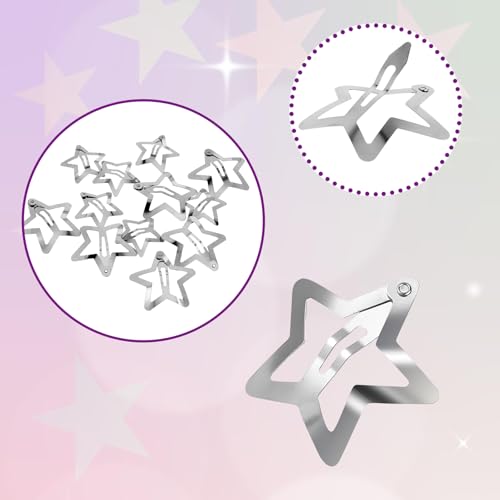 12 peças grampos de cabelo estrela de 4 cm grampos de cabelo estrela de metal presilhas de cabelo pr