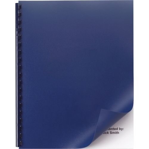 GBC Opaque Plastic Presentation Binding System Covers, 8 1/2 x 11, Navy, 50 per Pack