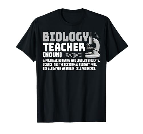 Divertidos maestros de biología de diseño de biología y nerds del laboratorio de bioquímica Camiseta