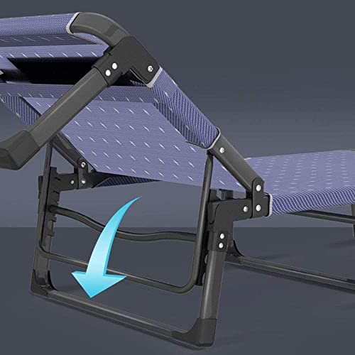 Tumbona de jardín ajustable y portátil para acampadas al aire libre 6
