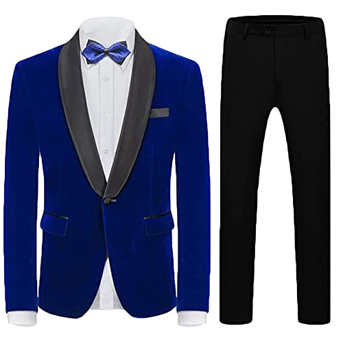 Costume en velours bleu marine un ensemble haut de gamme