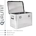 Trucky Aluminium Box mit Deckel Silber Alu Kiste Box Alukiste 65 Liter Transportbox Metallbox Alu Aufbewahrungsbox Boxen Abschliessbar Metallkiste