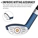 MAZEL Mini Driver/Iron Golf Clubs Swing Trainer Aid to Improve Your Hitting Accuracy & Speed (Deep Blue, Mini Driver)