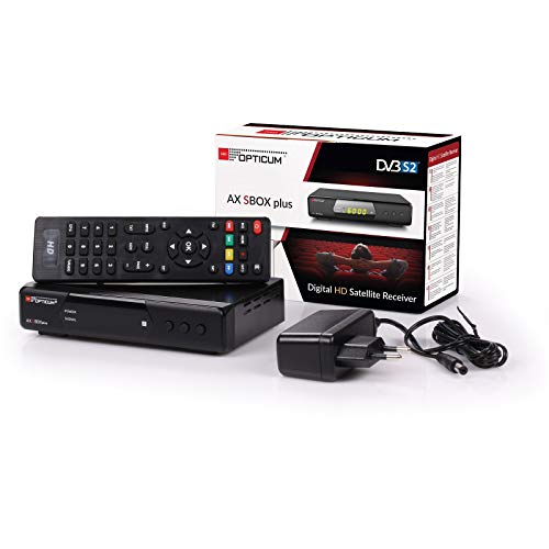 AX SBOX Plus HD HDTV digitaler Satelliten-Receiver (DVB-S2, SAT, HDMI, SCART, USB 2.0, Hello, Easyfind, SCR Unicable, 1080p) [vorprogrammiert