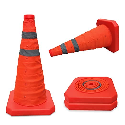 Folding Safety Road Cone Barricades Warning Sign Reflective Oxford