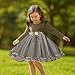 Toddler Girl Tulle Dress Fall Ruffle Long Sleeve Baby Girl Fashion Casual Dresses(Khaki,6t)