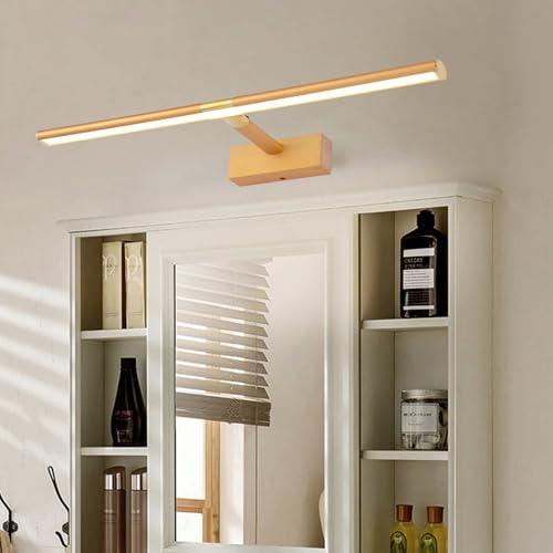 Apliques de Pared LED Espejo de 60cm en Aluminio Negro y Luz Cálida para Baño e Interior 7