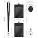 2 Pack Badge Holders, Vertical PU Leather ID Badge Card Holder with Detachable Neck Lanyard Strap and Retractable Badge Reel ID Card Holders Set