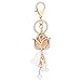 Produktbild KDSANSO Kristall Schlüsselanhänger,Strass Legierung Rose Ornament Handbg Key Anhänger Zubehör,Gold 13 * 9cm