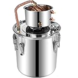 ★ Destilador de alcohol: todas las partes del kit de destilador están hechas de materiales de grado alimenticio, resistencia a la alta temperatura, de alta temperatura, ácido y alcalino. El cuerpo del cañón de fermentación es particularmente grueso, y soporta múltiples métodos de calentamiento: estufa de gas, cocina de inducción, estufa de cerámica eléctrica, leña, etc. La hebilla en la tapa y la junta de silicona hacen que el destilador de alcohol tenga un sello perfecto ..