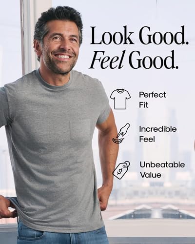 Image of True Classic Mens T-Shirts - Curved Hem or Pocket Tee, Mens Drop Cut Lounge /Sleep or Heavyweight Tshirt