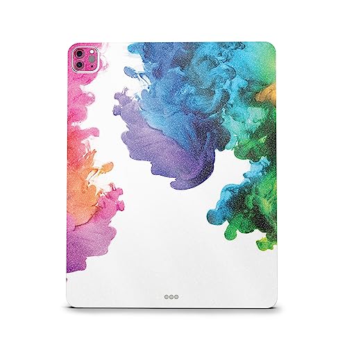 Image of MightySkins Carbon Fiber Skin Compatible with Apple iPad Pro 12.9 inch M2 6th Gen (2022) Full Wrap Kit - Aqua Paint | Protective, Durable Textured Carbon Fiber Finish | Easy to Apply | Made in The USA