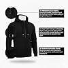 ITRAT Men’s Zip Up Hoodie Sweatshirt Full Zip Hooded Sweatshirt Fleece Hoodie Jacket Warm Casual Winter Athletic Streetwear Lounge Workout Zip Hoodie (XL, Black) #2
