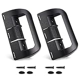 Camp'N RV Refrigerator Door Latch - RV Fridge Door Latch with Screw Covers and Hardware - Made for Dometic Refrigerator Parts - Fits Camper, Trailer and Motorhome - Black 2 Pack