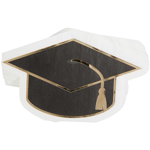 Slant 20-Count Shaped Paper Party Napkins, 6.5" x 6.5", Graduation Cap by C.R. Gibson - Used condition - Image 6