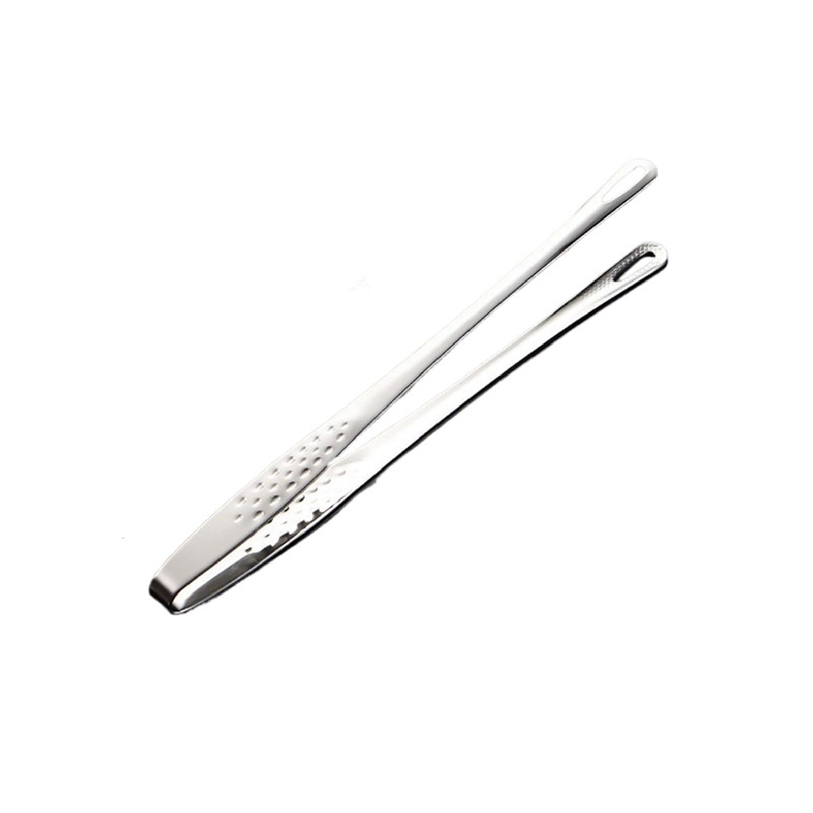 Pinze da barbecue, Pinze da cucina in acciaio inox multicolore 23-28 cm manico lungo antiscivolo(Silver,23cm)