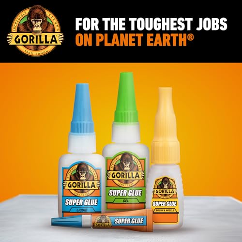 Gorilla Super Glue Gel XL, Clear 25g, 1-Pack, Fast Setting, No Drip - image 8