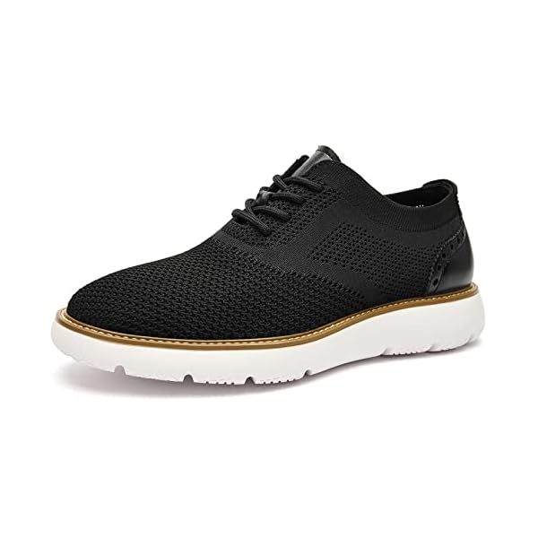 RYIKA Men's Casual Sneakers Dress Shoes - Comfort Dress Sneakers Mesh Knit Lightweight Breathable Formal Oxford Business…