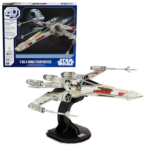 4D BUILD - Puzzle 3D Star Wars - Maquette Star Wars 160 Pièces - X-Wing Inspiré de la Saga - Puzzle Adulte - Jeu de Construction à Collectionner - Jouet adulte - Jeu Enfant 12 ans et +