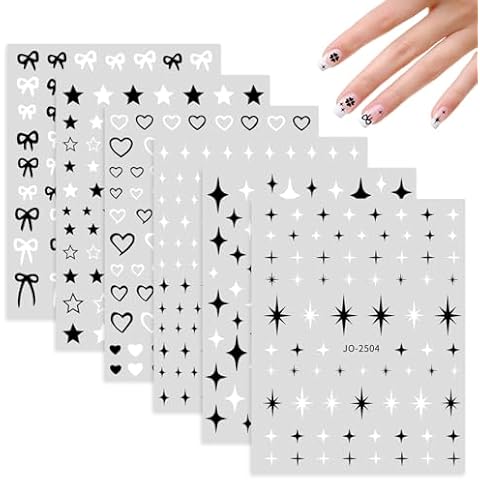 Abeillo 6 Sheets Self Adhesive Nail Stickers Cover