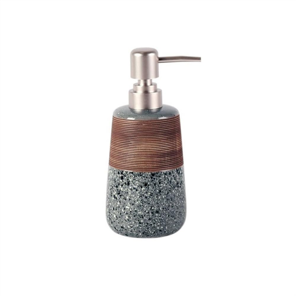 Kw3ns8bp5r Gris Home Shower Gel Hair Wash Water Pusher Lotion Dispenser Empty Bottle Hotel Ceramic Soap Shower Dispensers(Gris)