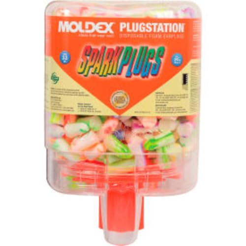 Moldex M6644 Extra-Soft Sparkplug Earplugs (250 per Dispenser) Orange