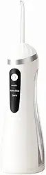 Irrigador Oral Portátil, Limpeza Profunda Dental, Jato D'água Ultrassônico 360° (Branco)