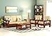 Mamta Furniture Wooden Solid Sheesham Wood 5 Seater Sofa Set with Cream Cushions (5 Seater Sofa 3+1+1