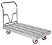 Vestil SDD-2448 Aluminum Platform Truck, 3600 lb Capacity, 10-5/8" Deck Height, 23-1/4" Handle Width, 5" x 2" Poly-on-Steel Casters, 24" x 48"