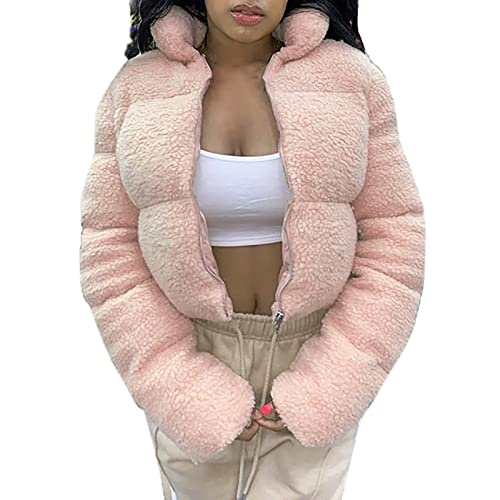 Manteau en laine femme veste en peluche aux finitions soignées col debout chic