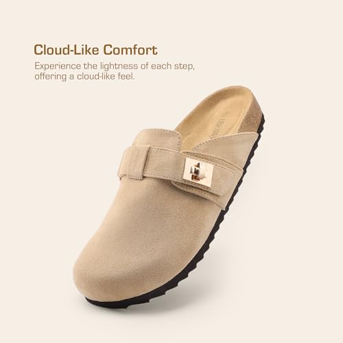 DREAM PAIRS Women's Clogs for Women Mules Cork Footbed Slip-On Shoes with Arch Support - image 7