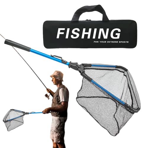 Épuisette pour aquarium à manche télescopique et filet pliable robuste