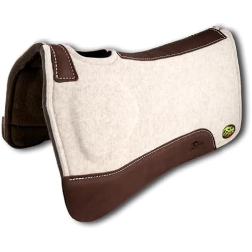 Southwestern Equine OrthoRide Made in USA Premium All Wool Build up, Saddle Pad Western, Classic Contour Saddle Pad, Ortho Pad Horse Saddle Pad, Saddle Blanket, 30x30 & 31x32