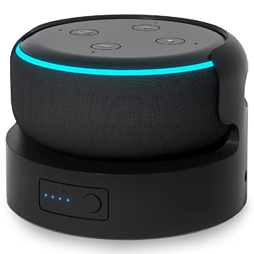 Battery Base for Dot 3rd Gen &Google Mini 2 Battery Stand Portable Charger for Dot 3rd Back up Battery 16 Hours Play time, Not Include D0t 3