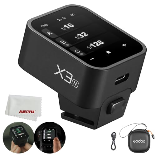 Godox X3 N X3-N X3N TTL Wireless Flash Trigger for Nikon,2.4GHz Wireless System,High-Definition LED...