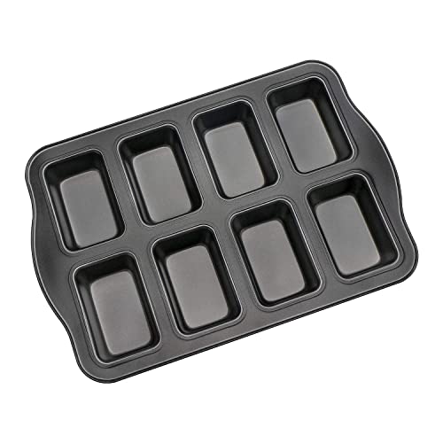 Brownie Pan Square, Beasea 2 Pack Nonstick 12 Cavity & 8 Cavity Muffin Pan Brownie Cake Pan Mini Cheesecake Cupcake Pan Carbon Steel Brownie Baking Tray Bakeware For Oven #TOP2