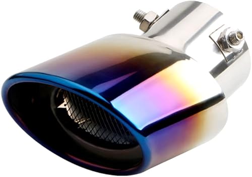 Miniatura 6 de Sakali Punta de escape universal para tubos de 1 12 pulgadas a 2 14 pulgadas de diámetro de acero inoxidable atornillado para el silenciador de cola