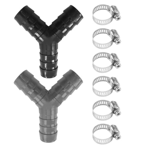 2 set di connettori per tubi a Y, connettori per tubi in plastica, adattatori per tubo di scarico, distributori per tubi di scarico, accessori per tubi di scarico, adatti per lavastoviglie e lavatrici