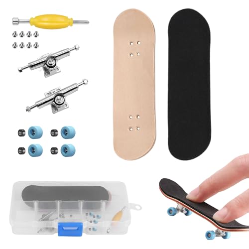 Qianeffort Fingerboard,A Box of Finger Skateboards,Pro Fingerboard with PU Non-slip Box for Office Workers and Students Finger,Finger Board,Fingerboards,Mini Skateboard for DIY