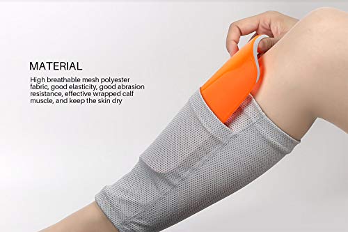 image for BlueStraw Adult Youth Kids Soccer Shin Guards with Compression Calf Sl