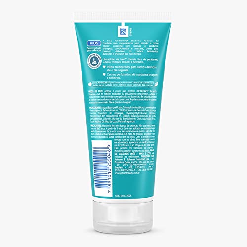 Johnson's Baby Creme Para Pentear Infantil Para Cabelos Crespos Blackinho Poderoso, 200ml