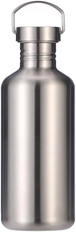 CDJ 41 oz Single Walled Stainless Steel Leak Proof Sports Water Bottle 18/8(304) metal water bottle for Cyclists, Runners, Hikers, Beach Goers, Picnics, Camping - BPA Free