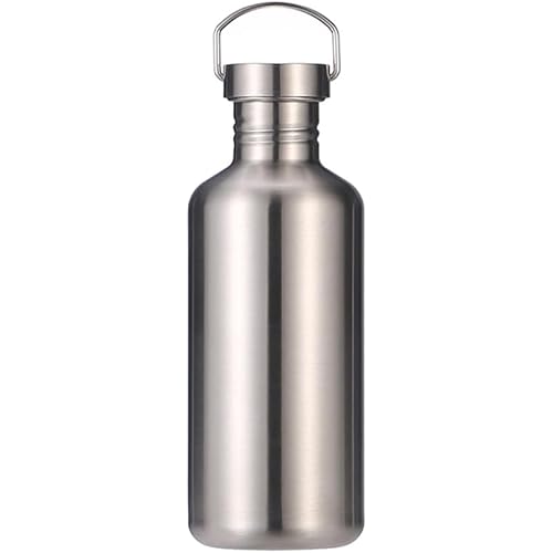 CDJ 41 oz Single Walled Stainless Steel Leak Proof Sports Water Bottle 18/8(304) metal water bottle for Cyclists, Runners, Hikers, Beach Goers, Picnics, Camping - BPA Free
